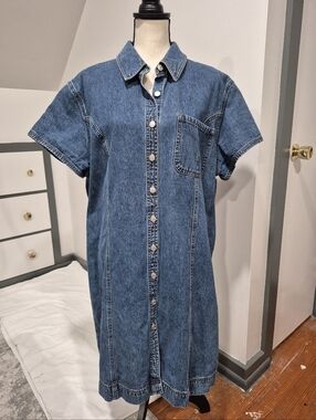 Vintage Carolina Blues Plus Denim Dress